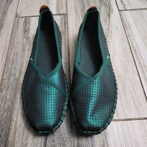 Toms Emerald Matte Iridescent Petra Flats